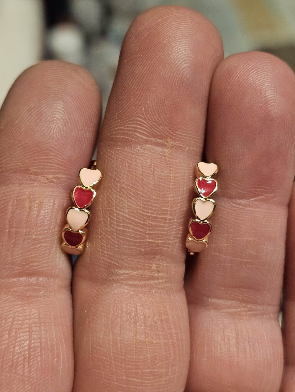 Stainless Steel Heart Hoop Earrings